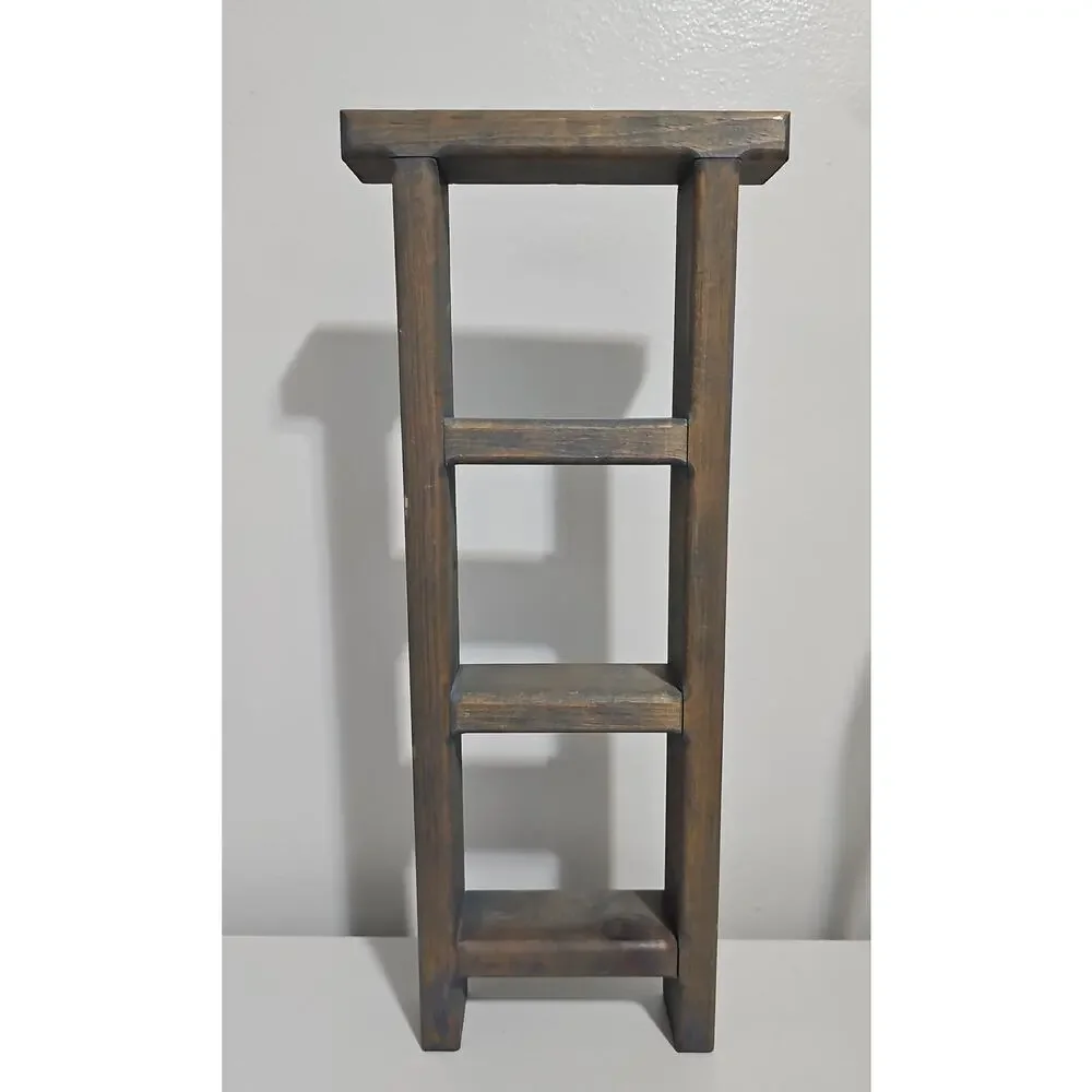 Wooden Trinket Ladder Display Shelf Farmhouse Country Cottagecore Wall Hanging